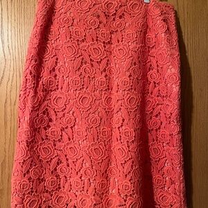 Peach colored Lace skirt from Talbots